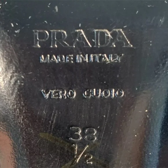PRADA Womens Black Heels Pumps Sling back Shoes Size 38.5 $700 MSRP - Picture 7 of 9